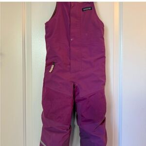 Patagonia snow pile ski bibs girls size 3T